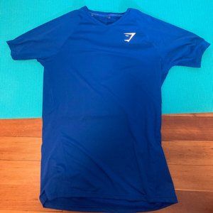 Gymshark Blue Dri fit workout shirt (shallow v neck)